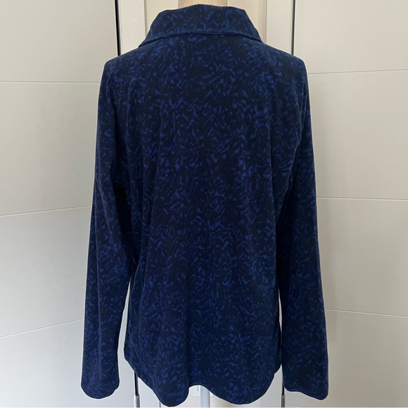 Columbia Women's Arctic Air Fleece 1/2 Zip Sweatshirt Navy Blue Abstract XXL $45 - Picture 9 of 12